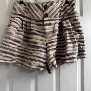 Cartonnier High Waist Tan and Black Shorts